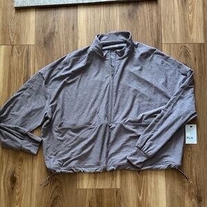 FLX Heather Gray Quarter-Zip Pullover